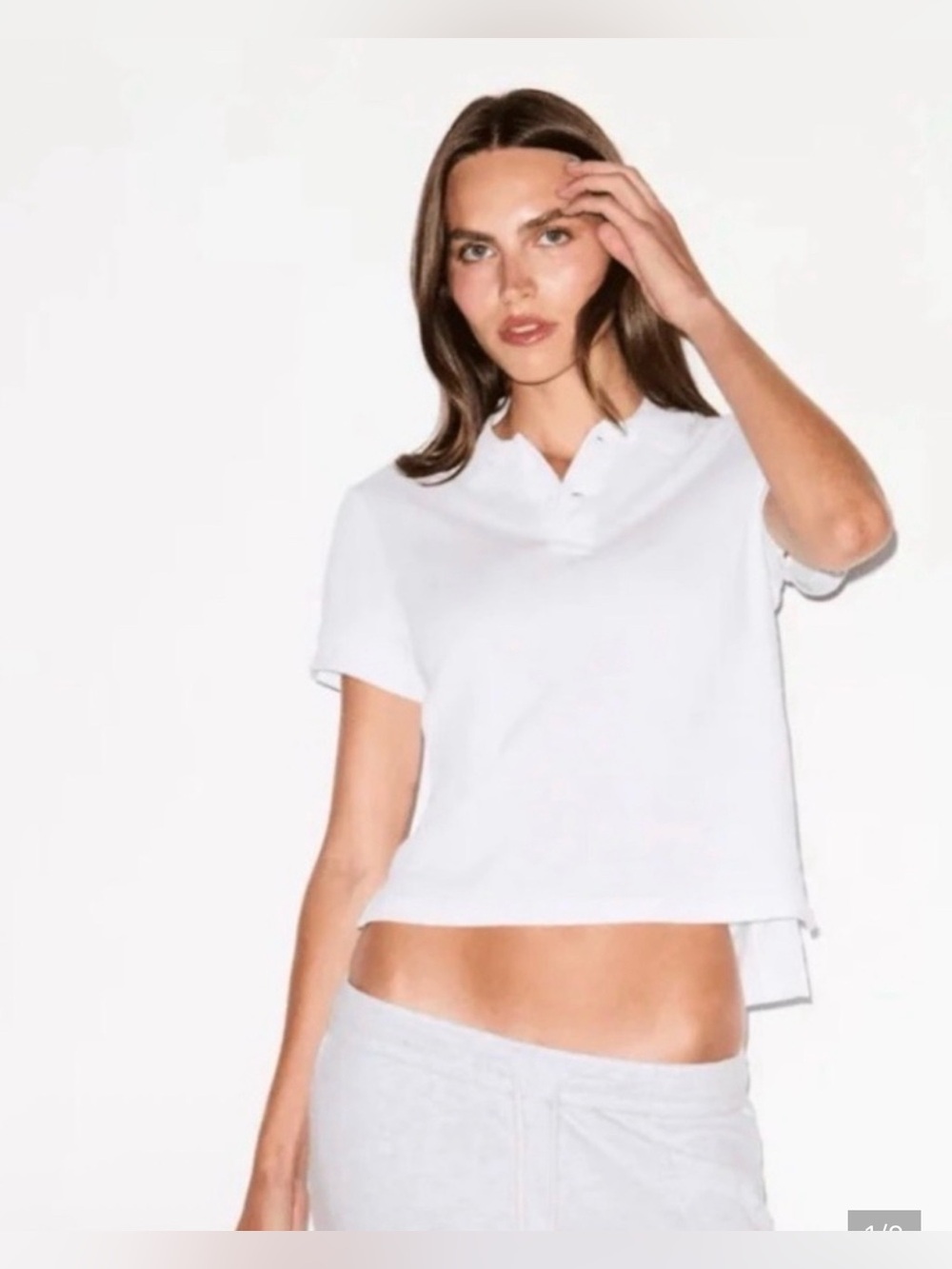 NWT SKIMS worn in polo• snow • 3x